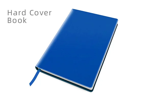 Hardcover book, open view
