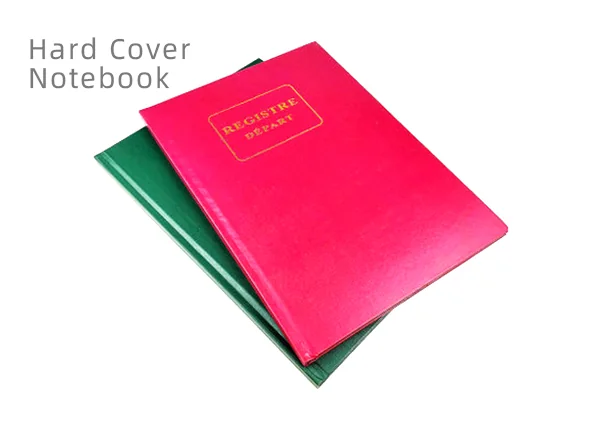 Hardcover notebook, open view