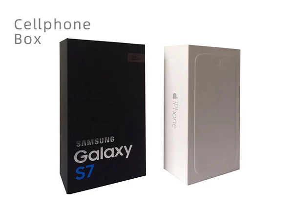 Mobile phone rigid box, open view